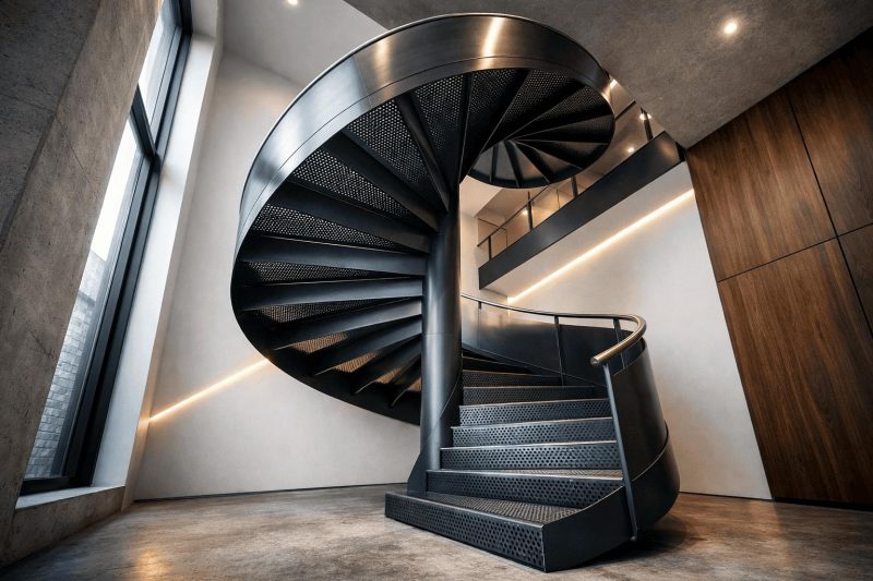 Schody spiralne metalowe