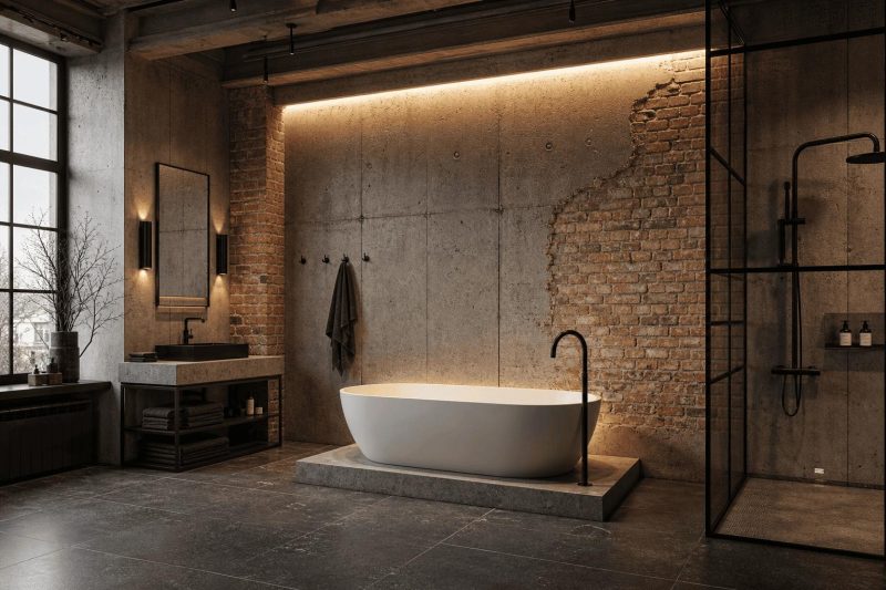 Łazienka w stylu industrialnym