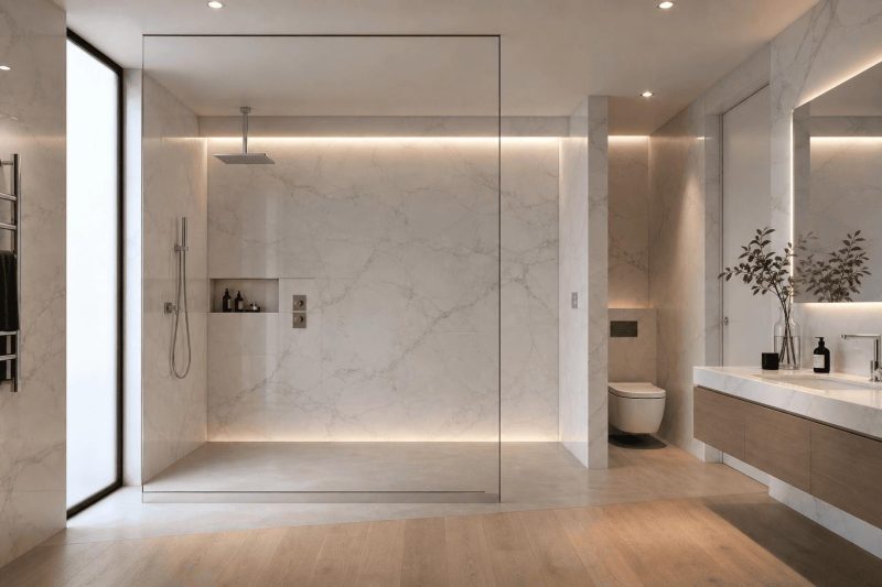 Łazienka z prysznicem walk-in