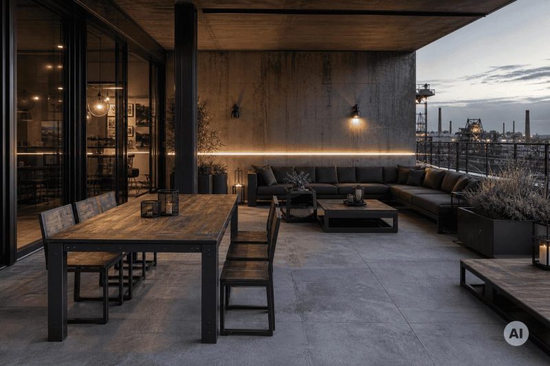 Mebel ogrodowy w stylu loft