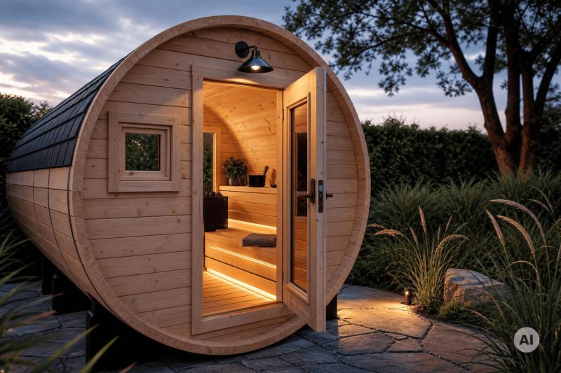 Fińska sauna ogrodowa