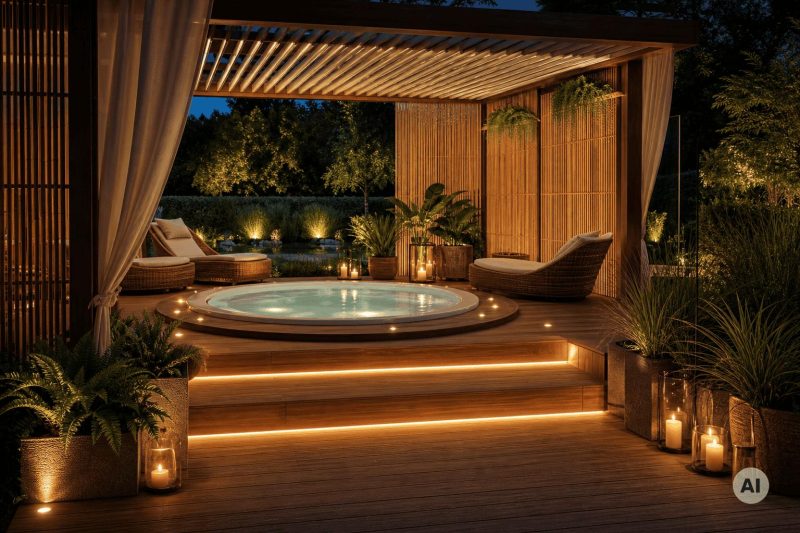 Strefa spa w ogrodzie