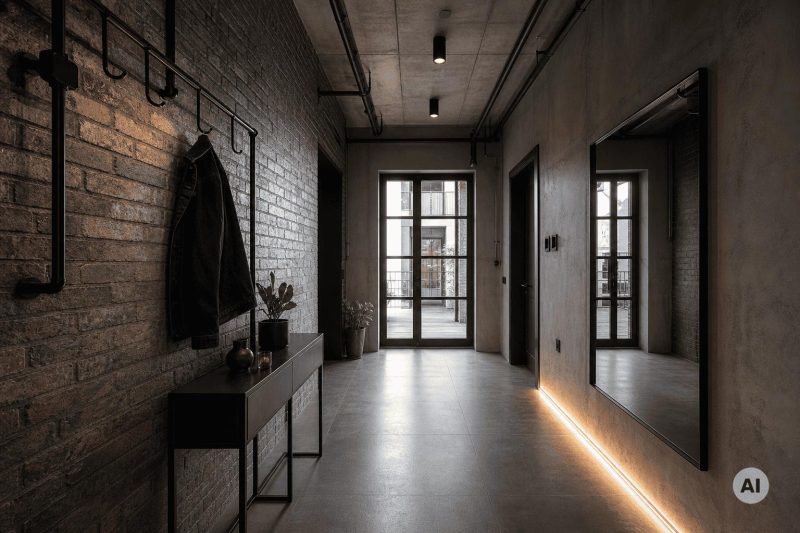 Przedpokój w stylu industrialnym