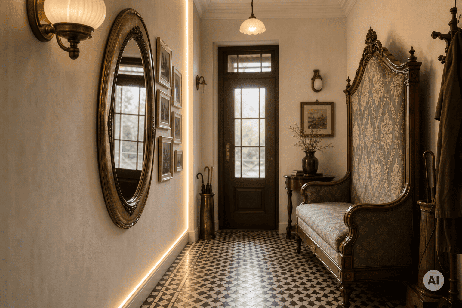 przedpokoj w stylu vintage